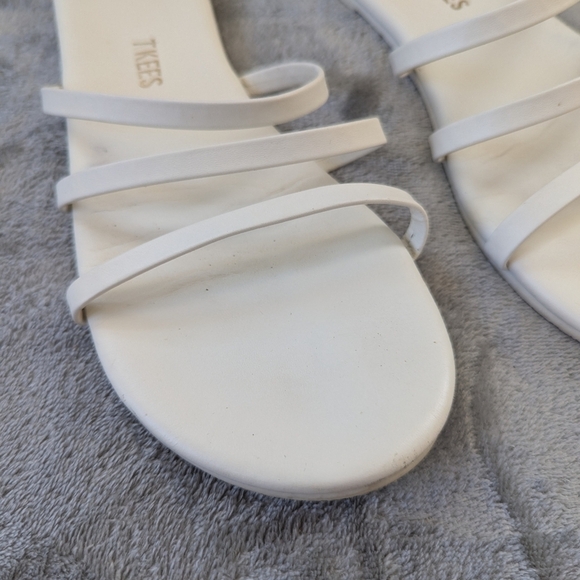 Tkees Leather 3 Strap Minimalist Flat Slide Sandals - Picture 3 of 12